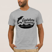 Mannen Heather Gray Jumping Dolphin T-Shirt (Voorkant)
