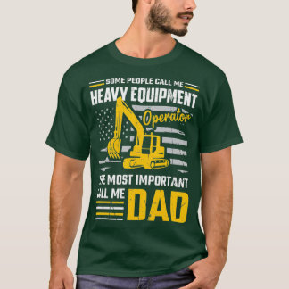 Mannen Heavy Equipment Operator Construction DAD T-shirt