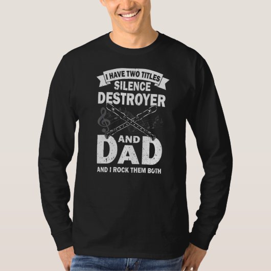 Mannen heb ik twee titels: stilte, oestroyer en fl t-shirt (Voorkant)