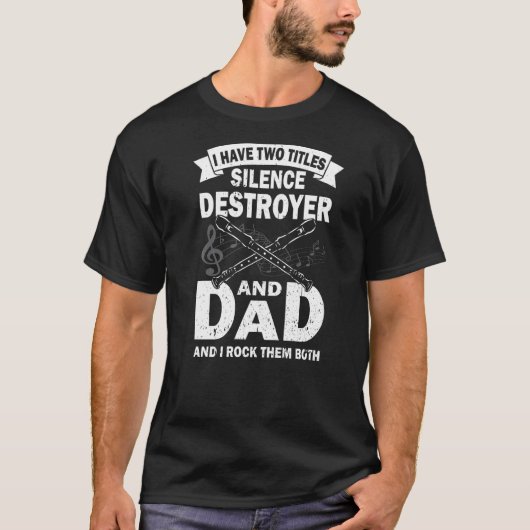 Mannen heb ik twee titels: stilte, oestroyer en fl t-shirt (Voorkant)