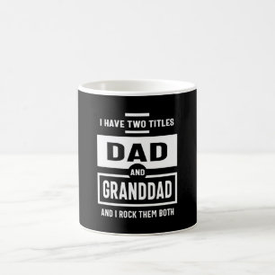 Mannen heb ik twee titels voor vader en grootvader koffiemok
