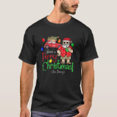 Mannen hebben een kerstfeest met een prettige fees t-shirt (Voorkant)