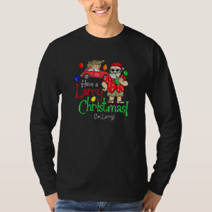Mannen hebben een Larry Christmas een vakantie Lar T-shirt