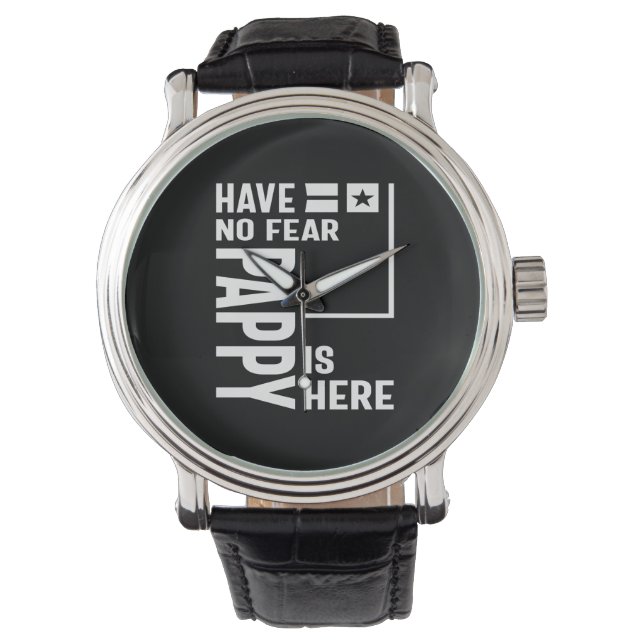 Mannen hebben geen schrikbeeld... horloge (Voorkant)