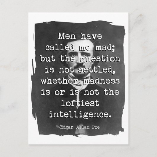 Mannen hebben me Mad Poe Quote genoemd Briefkaart (Voorkant)