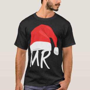 Mannen heer en mevrouw Santa Claus Pajamas Matchin T-shirt