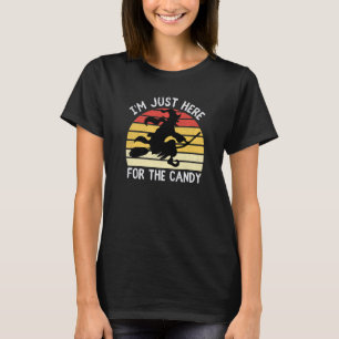 Mannen heks Halloween vliegende bezem T-shirt