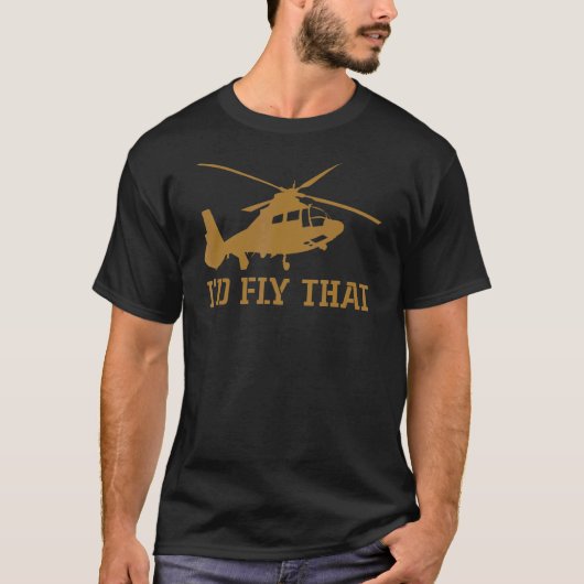 Mannen helikopterpiloot Heli... T-shirt (Voorkant)