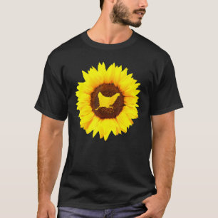 Mannen Hen Fowl Poulet Sunflower Lo T-shirt