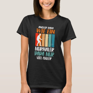 Mannen hengelaar vader zoals normale vader alleen t-shirt