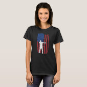 Mannen hengeljacht Amerikaanse vlag Hunte T-shirt (Voorkant volledig)