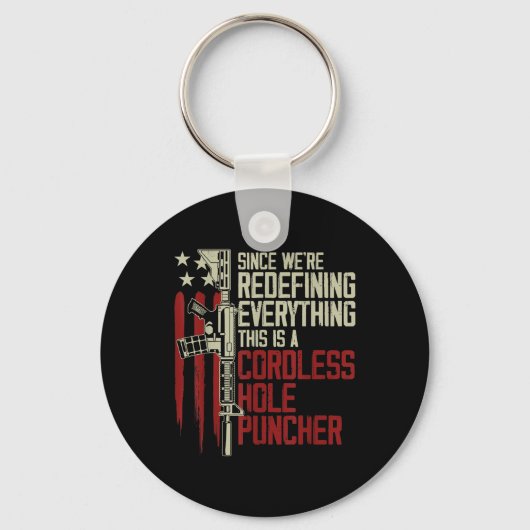 Mannen herdefinieerden alles wat dit draadloos is sleutelhanger (Voorkant)