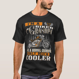 Mannen Heren Grappig In Een Biker Opa gezegde Mot T-shirt