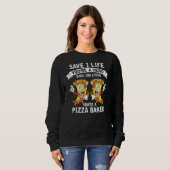 Mannen Hero Pizza Baker Save Lifes Fast Food Dad 2 Trui (Voorkant volledig)