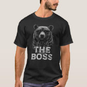Mannen Het Beer van Boss Papa T-shirt (Voorkant)
