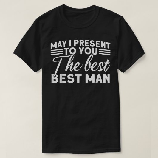 Mannen het beste Groomsmanteam T-shirt (Design voorkant)