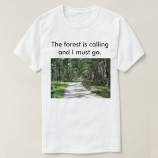 Mannen Het bos noemt t-shirt