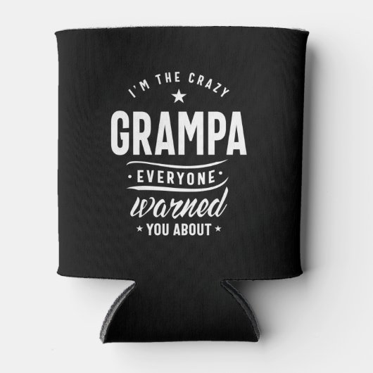 Mannen Het is de Crazy Grampa opa Gift Blikjeskoeler (Voorkant)