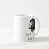 Mannen Het is een geweldige dag om een leeuw te zi Koffiemok (Voorkant rechts)