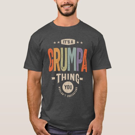 Mannen Het is een Grumpa die grappige pa opa is T-shirt (Voorkant)
