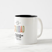 Mannen Het is een opa die grappige pa opa is Tweekleurige Koffiemok (Voorkant rechts)