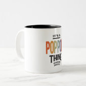 Mannen Het is een PopPop Thing Funny Pap Opa Tweekleurige Koffiemok (Voorkant links)