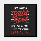 Mannen Het is geen kale plek Het is een zonnepanee Magneet (Voorkant)