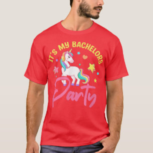Mannen Het is mijn vrijgezellenfeest Eenhoorn Brui T-shirt