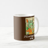 Mannen Het is woensdag mijn dudes als kikkervis Koffiemok (Voorkant rechts)