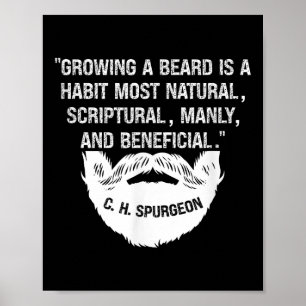 Mannen het kweken van een baard is natuurlijk & poster