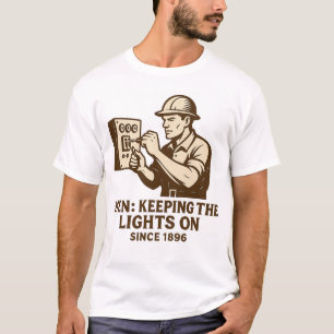Mannen: het licht aan t-shirt