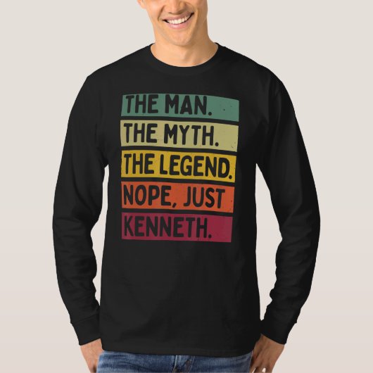 Mannen het Man de mythe de Legend Nope net Kenneth T-shirt (Voorkant)