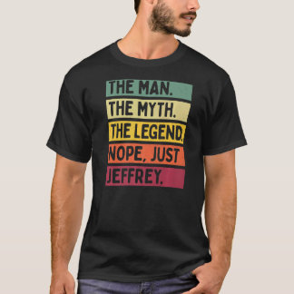 Mannen het Man de mythe de Legende nope net Jeffre T-shirt