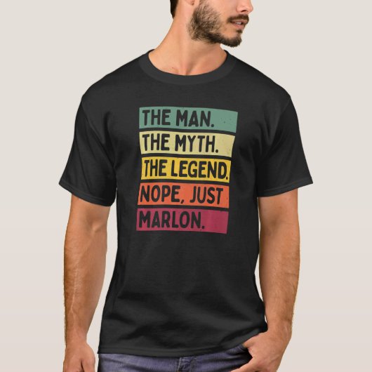 Mannen het Man de mythe de Legende nope net Marlon T-shirt (Voorkant)