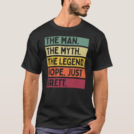 Mannen het Man de mythe de Legende npe net Brett T-shirt (Voorkant)