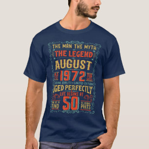 Mannen het Man de mythe het Legend 50 geboortedag T-shirt