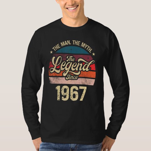 Mannen het Man de mythe sinds 1967 geboorte T-shirt (Voorkant)