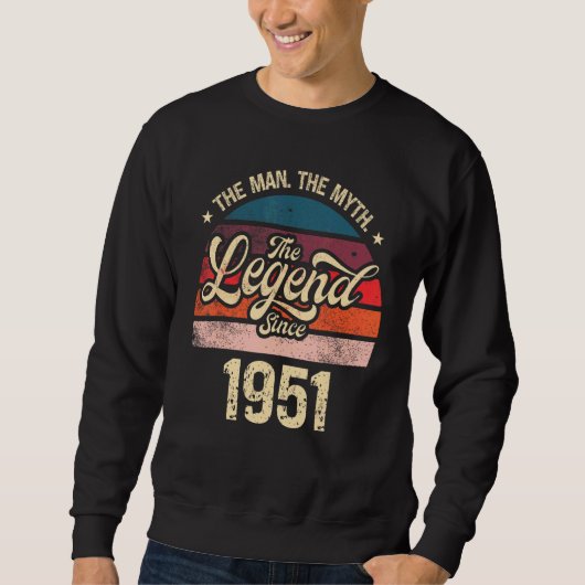 Mannen het Man de mythe sinds de geboorte van 1951 Trui (Voorkant)