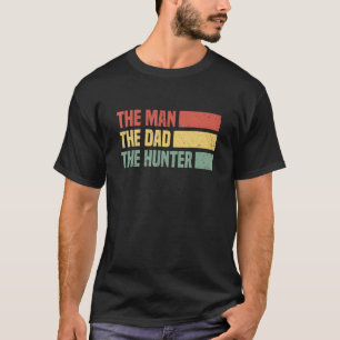 Mannen het Man de vader de jager watervogel jaagt T-shirt