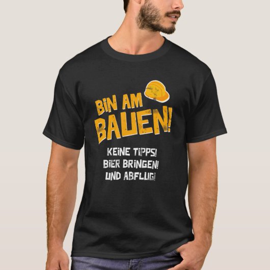 Mannen het Onderwerpen uit de Boom van de Bouw van T-shirt (Voorkant)