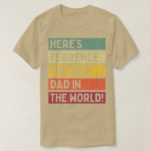Mannen hier is Terrence de beste vader ter wereld. T-shirt (Design voorkant)