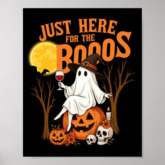 Mannen hier voor de Boos Halloween Grappige Vrouwe Poster (Voorkant)