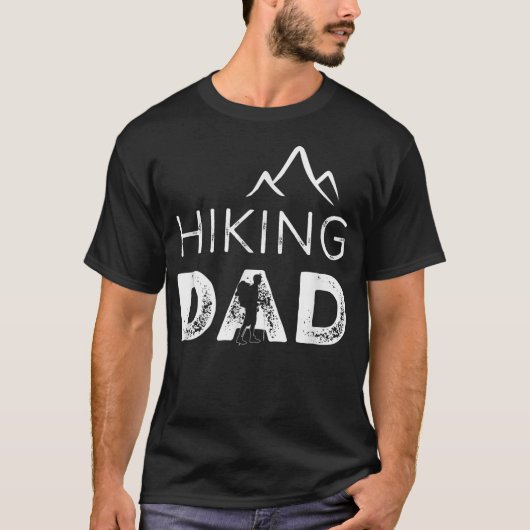 Mannen hiking pap Hiker Fathers Day T-shirt (Voorkant)