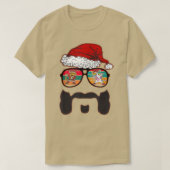 Mannen hipster Santa Beard Aviator Sunglazen met U T-shirt (Design voorkant)