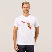 Mannen Hipster State of Florida T-shirt (Voorkant volledig)
