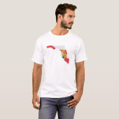 Mannen Hipster State of Florida T-shirt (Voorkant volledig)