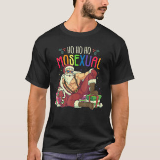 Mannen Ho Ho Mosexe Gay Santa LGBT T-shirt
