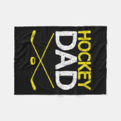 Mannen hockey vader vaders dag zomerwinter fleece deken (Voorkant (Horizontaal))