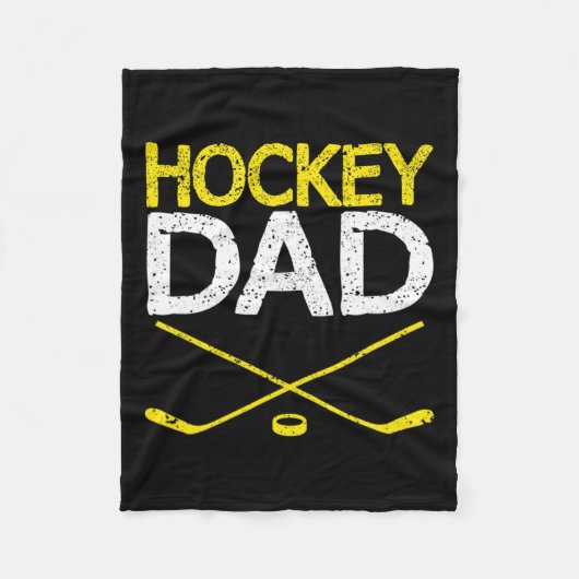 Mannen hockey vader vaders dag zomerwinter fleece deken (Voorkant)