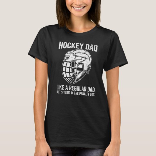Mannen hockey voor een ijshockey vader t-shirt (Voorkant)